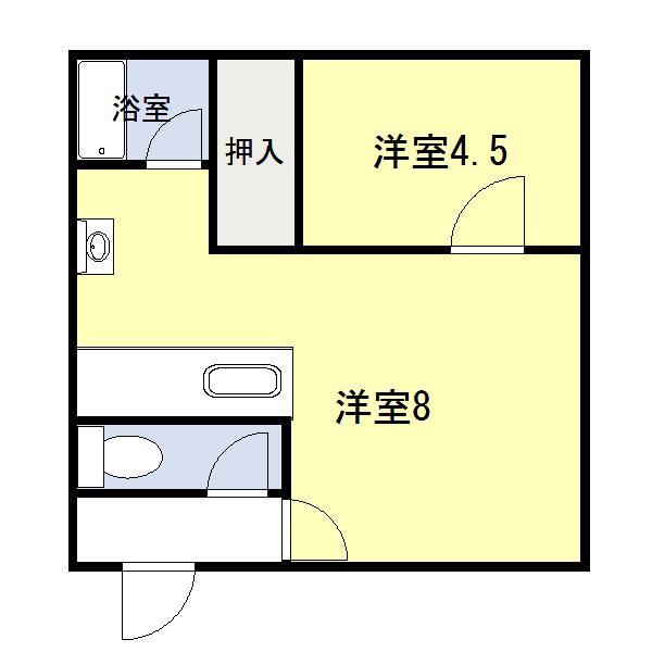 ARM-23(1LDK/2階)の間取り写真