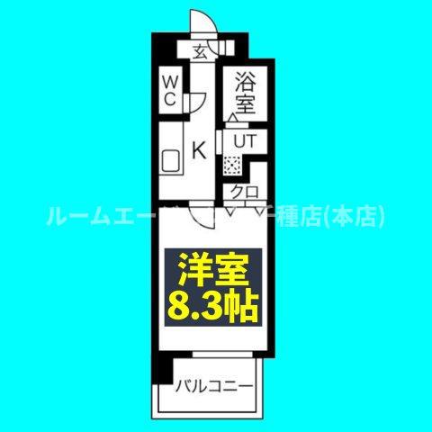 NORITAKE RISE(1K/7階)の間取り写真
