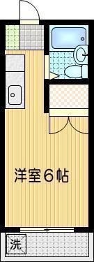 エクセル(1K/2階)の間取り写真