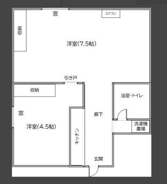 昇栄マンション(2K/4階)の間取り写真