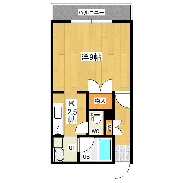 アナザーラピュタ(1K/2階)の間取り写真