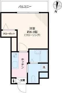CASA MIA(1K/1階)の間取り写真