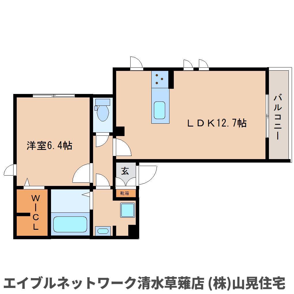 サンステージ栗原(1LDK/1階)の間取り写真