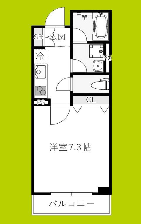 INOVE寝屋川大利町(1K/3階)の間取り写真
