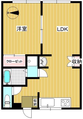 ガーデンコートヒロ(2DK/2階)の間取り写真