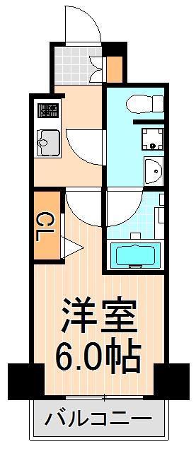 メインステージ千住中居町(1K/4階)の間取り写真
