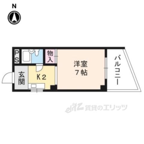 リノステイ千本鞍馬口(1K/3階)の間取り写真