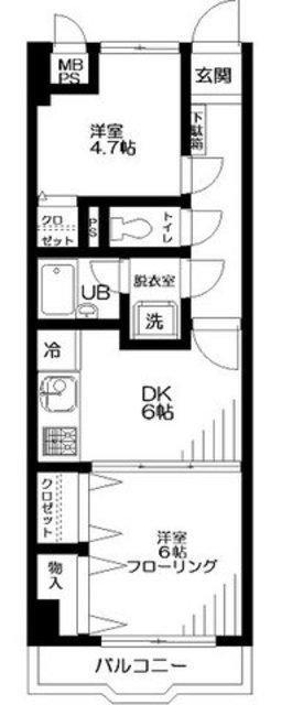 日神パレステージ豊玉第2(1DK/1階)の間取り写真