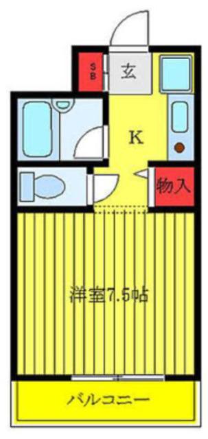 菱和パレス池袋本町(1K/2階)の間取り写真