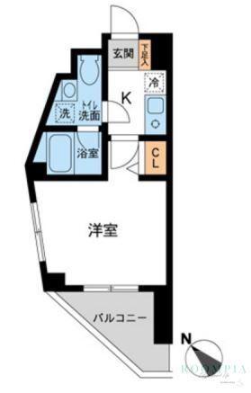 HF上石神井レジデンス(1K/5階)の間取り写真