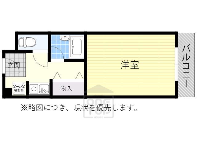 グランボア(1K/4階)の間取り写真