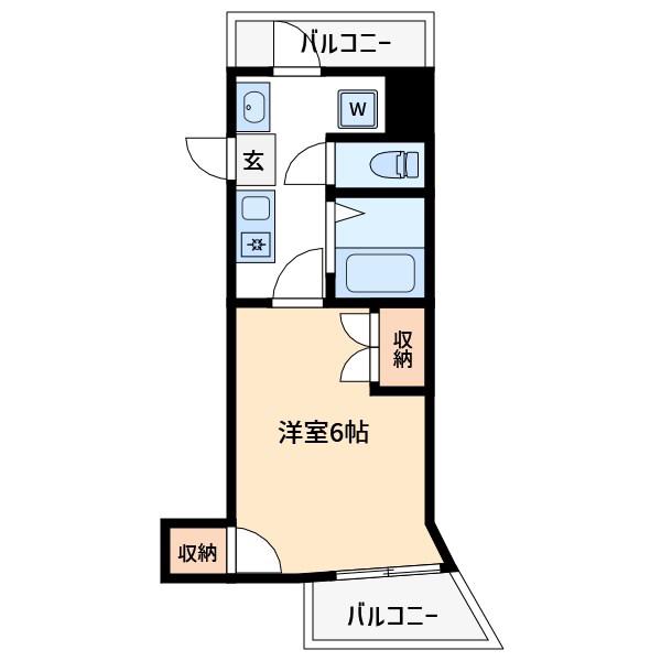スコレータムラマI(1K/2階)の間取り写真