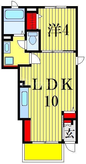 ネオ インプレス(1LDK/1階)の間取り写真