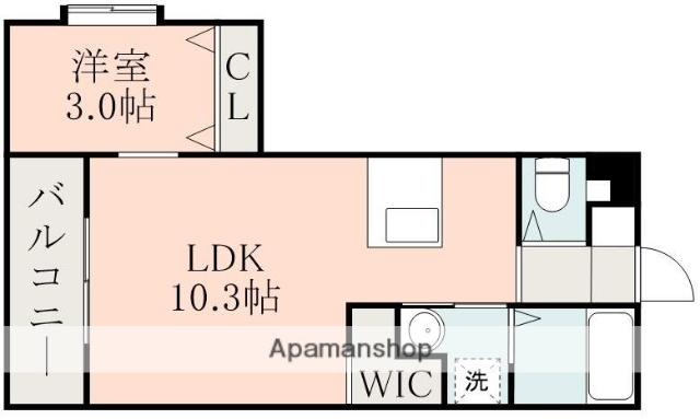 LAZONA(1LDK/2階)の間取り写真
