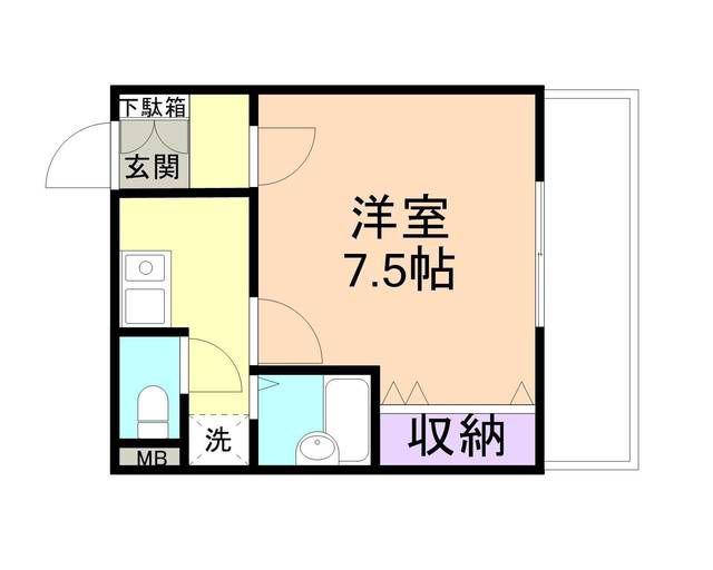 メゾン紀三井寺I(1K/2階)の間取り写真