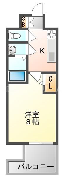 プレサンスNEO大和田STATIONベゼル(1K/3階)の間取り写真