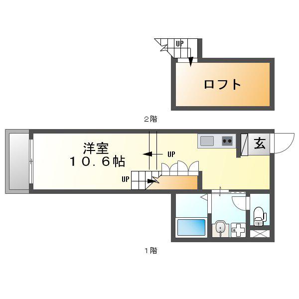CIELO VISTA(ワンルーム/1階)の間取り写真
