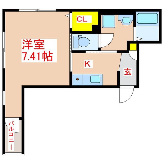 GRANVERDE NISHIDAII(1K/3階)の間取り写真