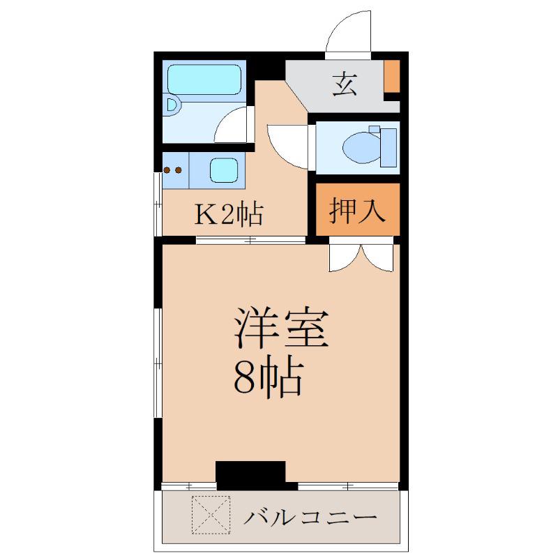 マルマンハイツ(1K/3階)の間取り写真