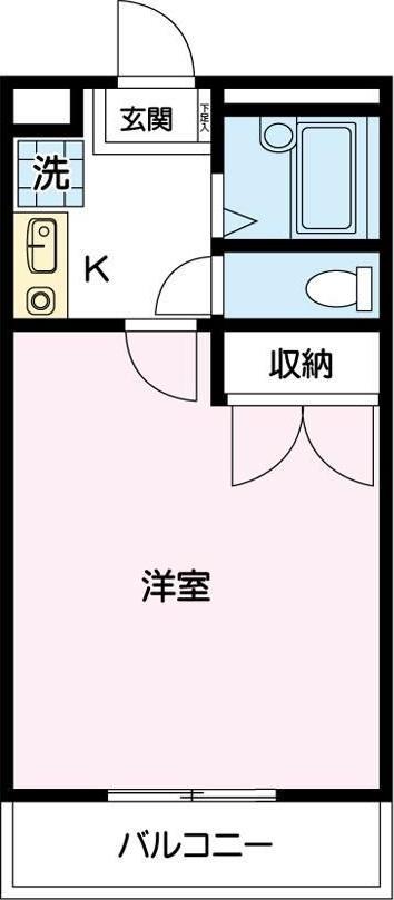 CASA FLANDER(1K/1階)の間取り写真
