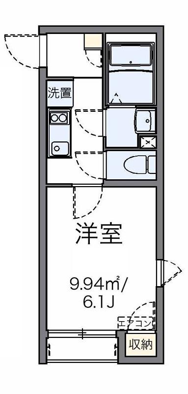 京王線 桜上水駅 徒歩7分 2階建 築14年(1K/1階)の間取り写真
