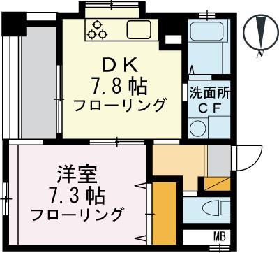 ピアライフ・α(1DK/3階)の間取り写真