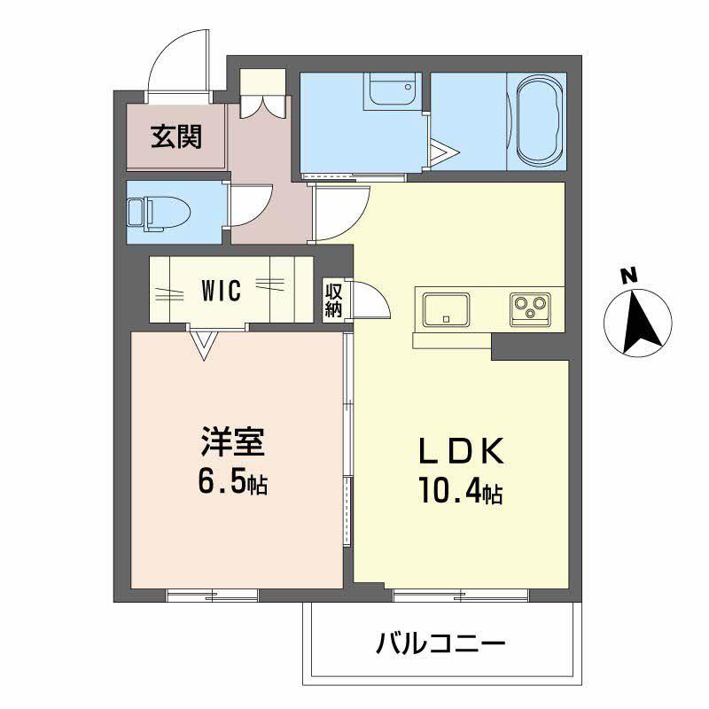 シャーメゾンプレミアA(1LDK/2階)の間取り写真