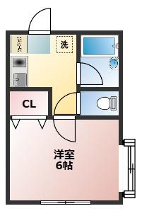 センティアまつもと(1K/1階)の間取り写真