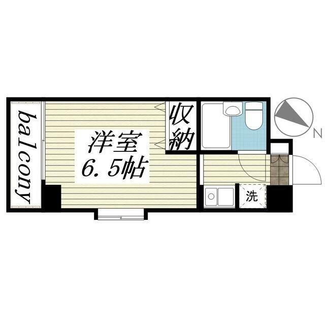 ジュネパレス松戸第41(ワンルーム/5階)の間取り写真