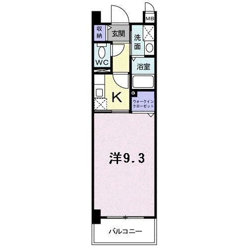 フレアルーチェ(1K/5階)の間取り写真