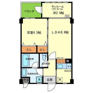 イーストRITZ巽(1SLDK/4階)の間取り写真