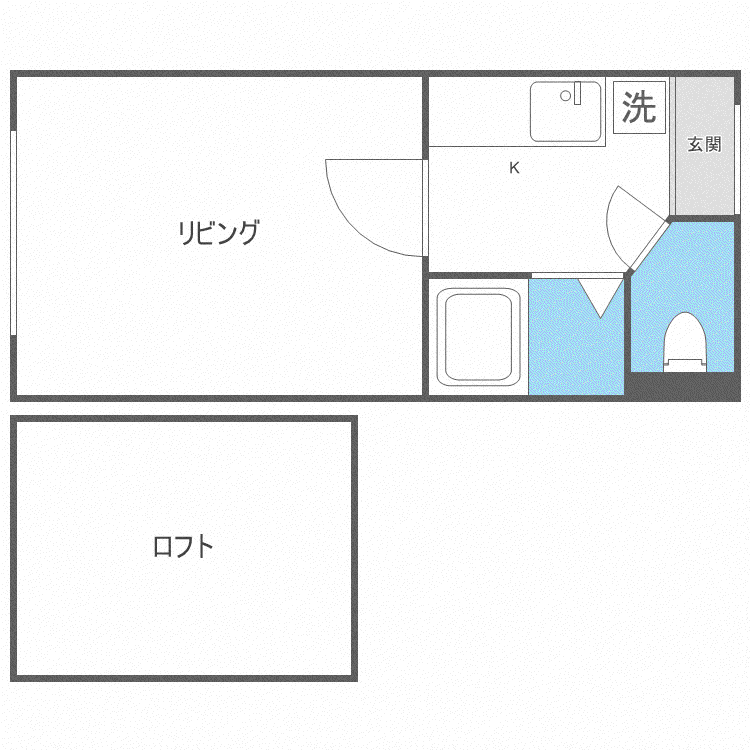 カサブランカ(1K/3階)の間取り写真