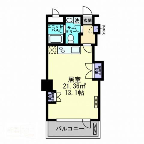 アルファレガロ古新町(ワンルーム/6階)の間取り写真