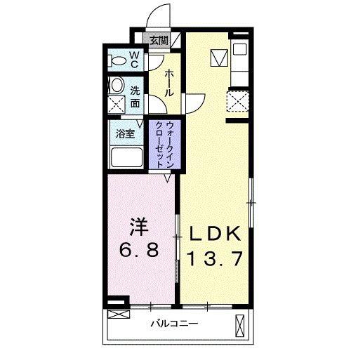 シャノワール(1LDK/3階)の間取り写真