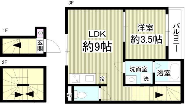 プラチナレジデンス千石(1LDK/3階)の間取り写真
