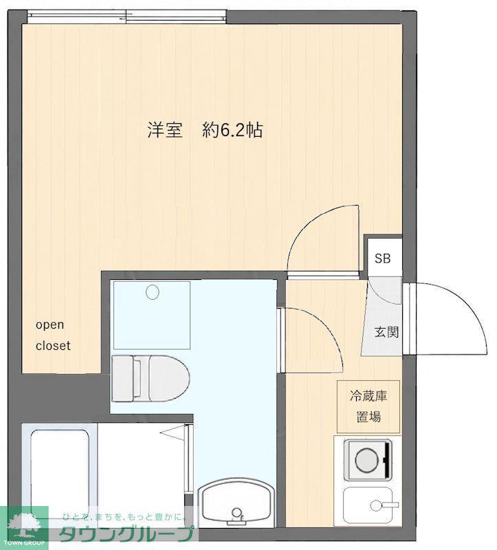 フラシア板橋本町(1K/3階)の間取り写真