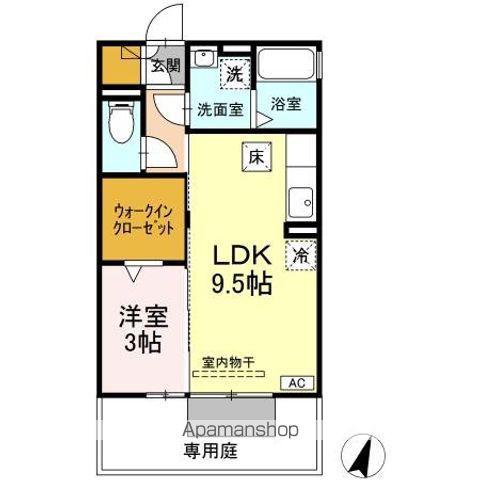 セジュール萌(1LDK/1階)の間取り写真