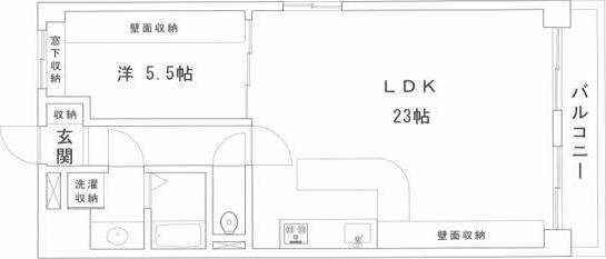 ロータリーマンション栄(1LDK/8階)の間取り写真