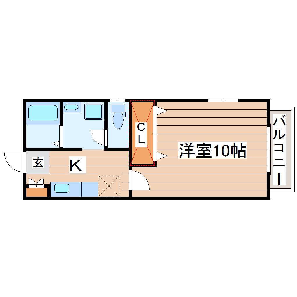 ドレミ館(1K/2階)の間取り写真