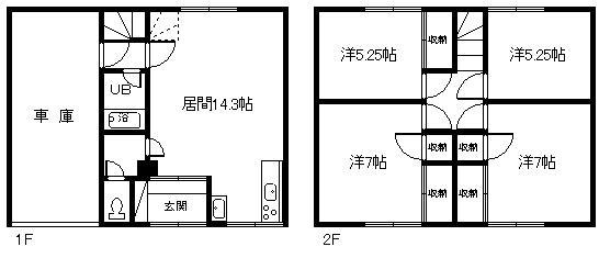 南4条杉山ハイツ(4LDK/1階)の間取り写真