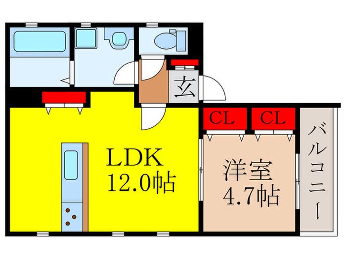 池田市満寿美町計画(1LDK/1階)の間取り写真