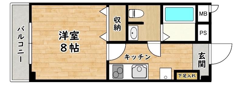 ウェスティンリゾート(1K/2階)の間取り写真