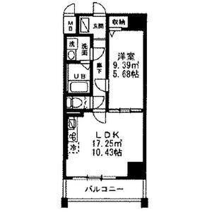 モアナレジデンス(1SLDK/7階)の間取り写真