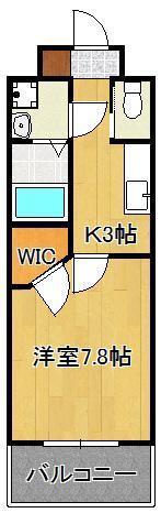 ギャラン竪町(1K/14階)の間取り写真