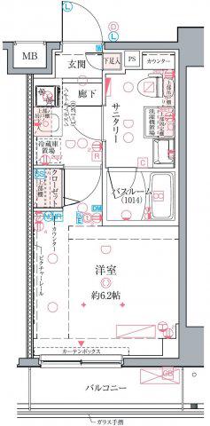 クレヴィスタ綾瀬(1K/5階)の間取り写真