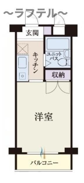 BCASA狭山RE-BORN(ワンルーム/2階)の間取り写真