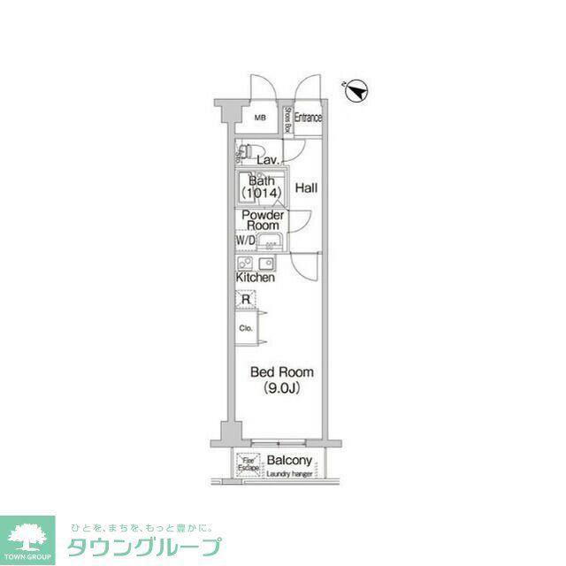 コンフォリアたまプラーザ(ワンルーム/1階)の間取り写真