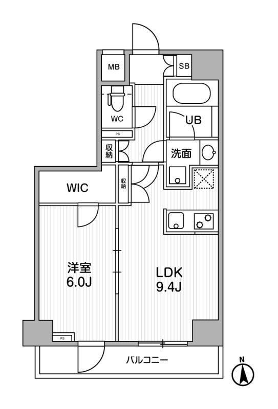 THE RESIDENCE神楽坂I(1LDK/8階)の間取り写真