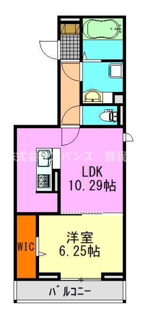 アヴァンスコート壱番館(1LDK/1階)の間取り写真