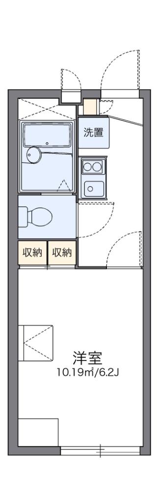 レオパレス穂風(1K/2階)の間取り写真